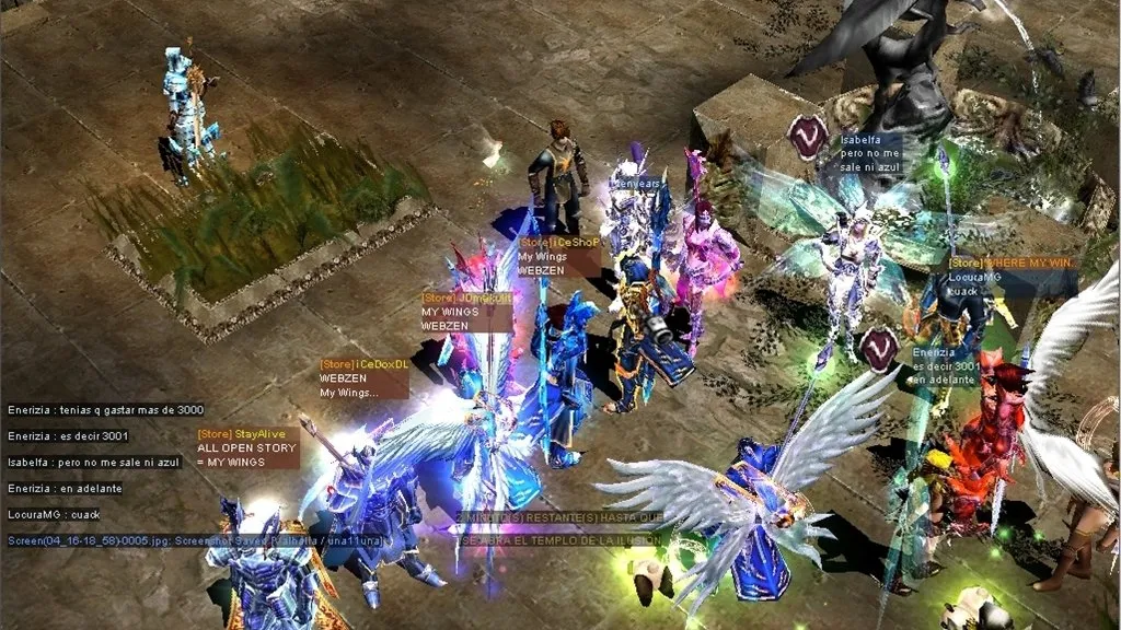 Jogadores reunidos no servidor de MU Online
