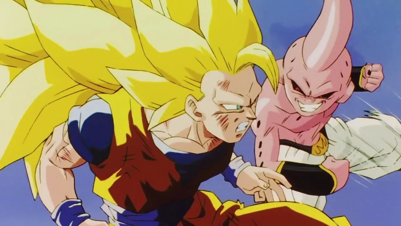 Goku enfrentando Buu