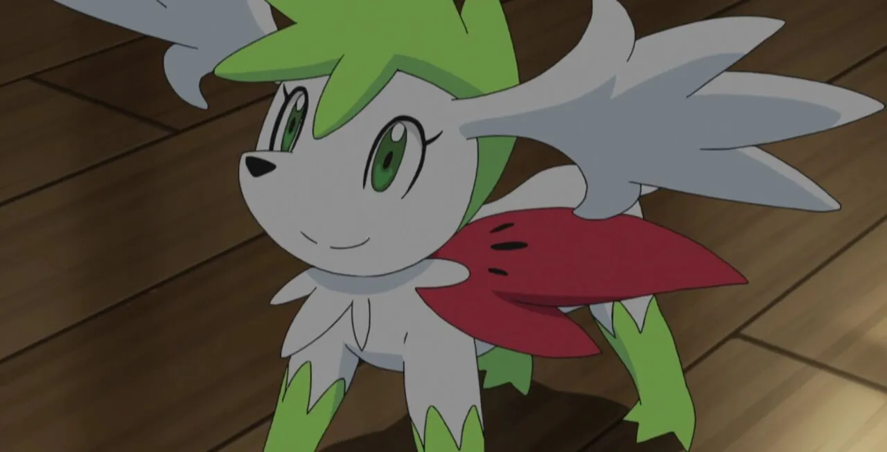 Shaymin Sky Form sorrindo