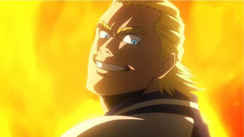 All Might durante a era de Ouro em My Hero Academia