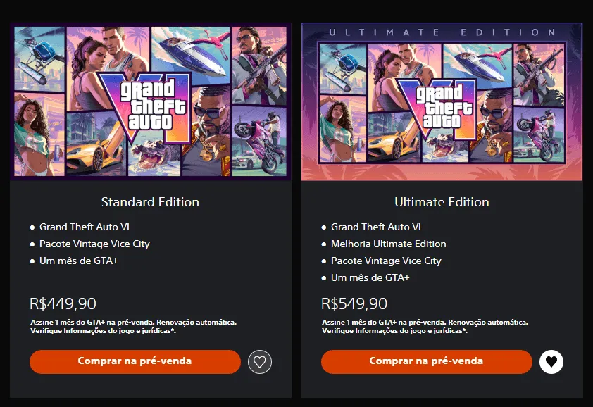 Preço do GTA 6 no Brasiil
