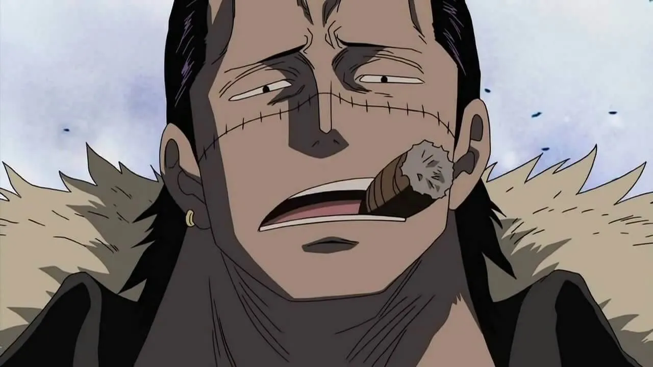 Crocodile fumando um charuto