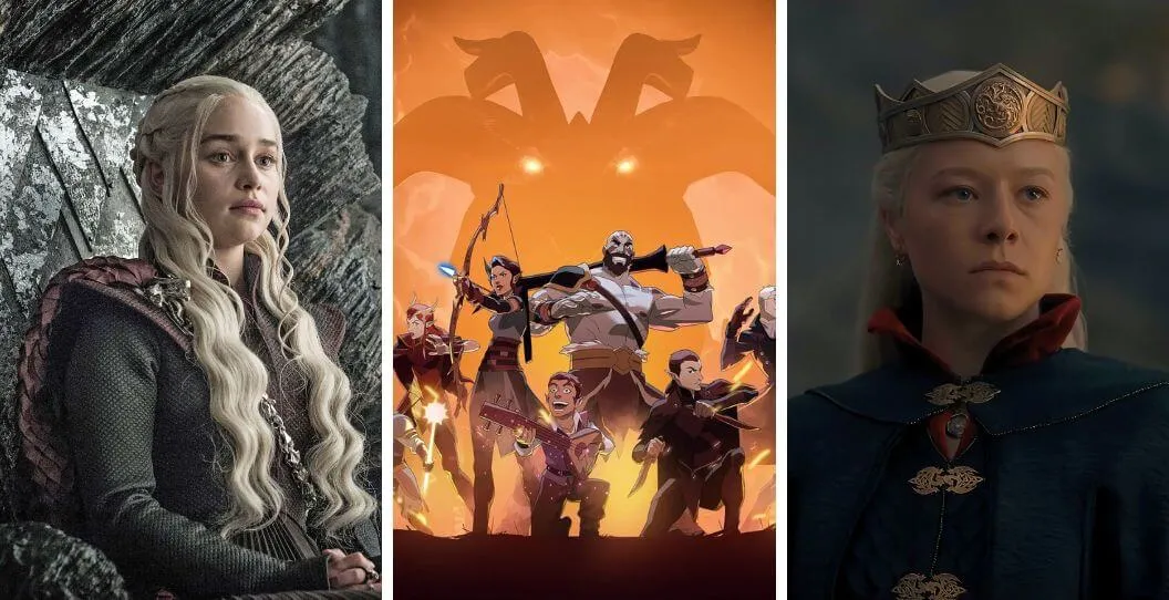 Daenerys, Vox Machina e Rhaenyra - Foto: Arte/GeekShip