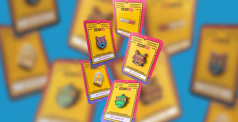Pins colecionáveis CCXP23 - Foto: Arte/Geekship