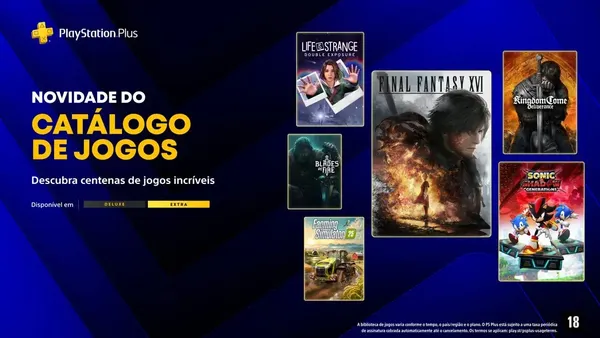 Jogos PS Plus Extra e Deluxe junho 2026