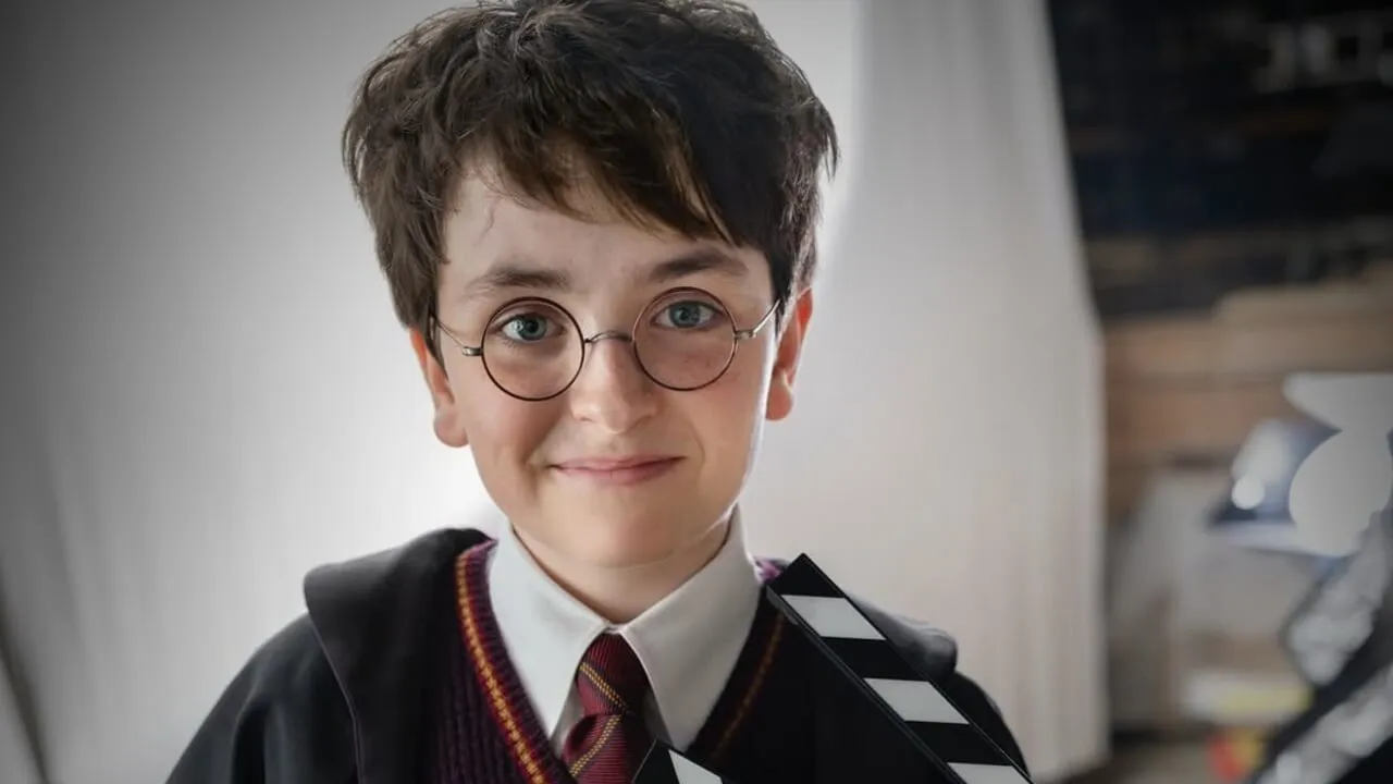 Série de Harry Potter da HBO Harry Potter com traje da grifinória na nova adaptação