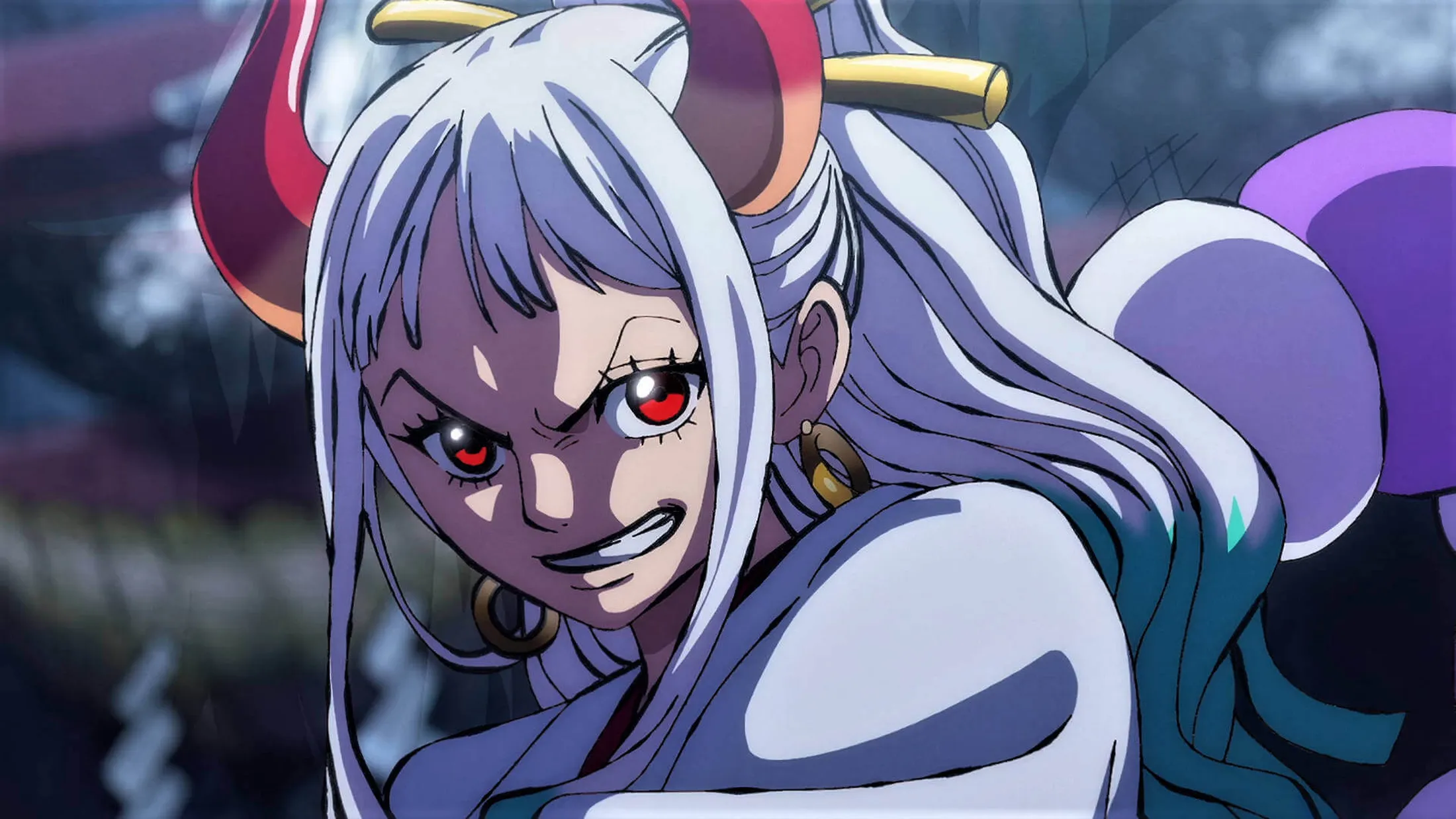 Yamato sorrindo empolgada