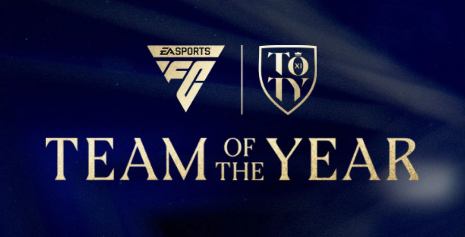 Logo do EA FC24 e TOTY com a frase Team of the Year logo abaixo