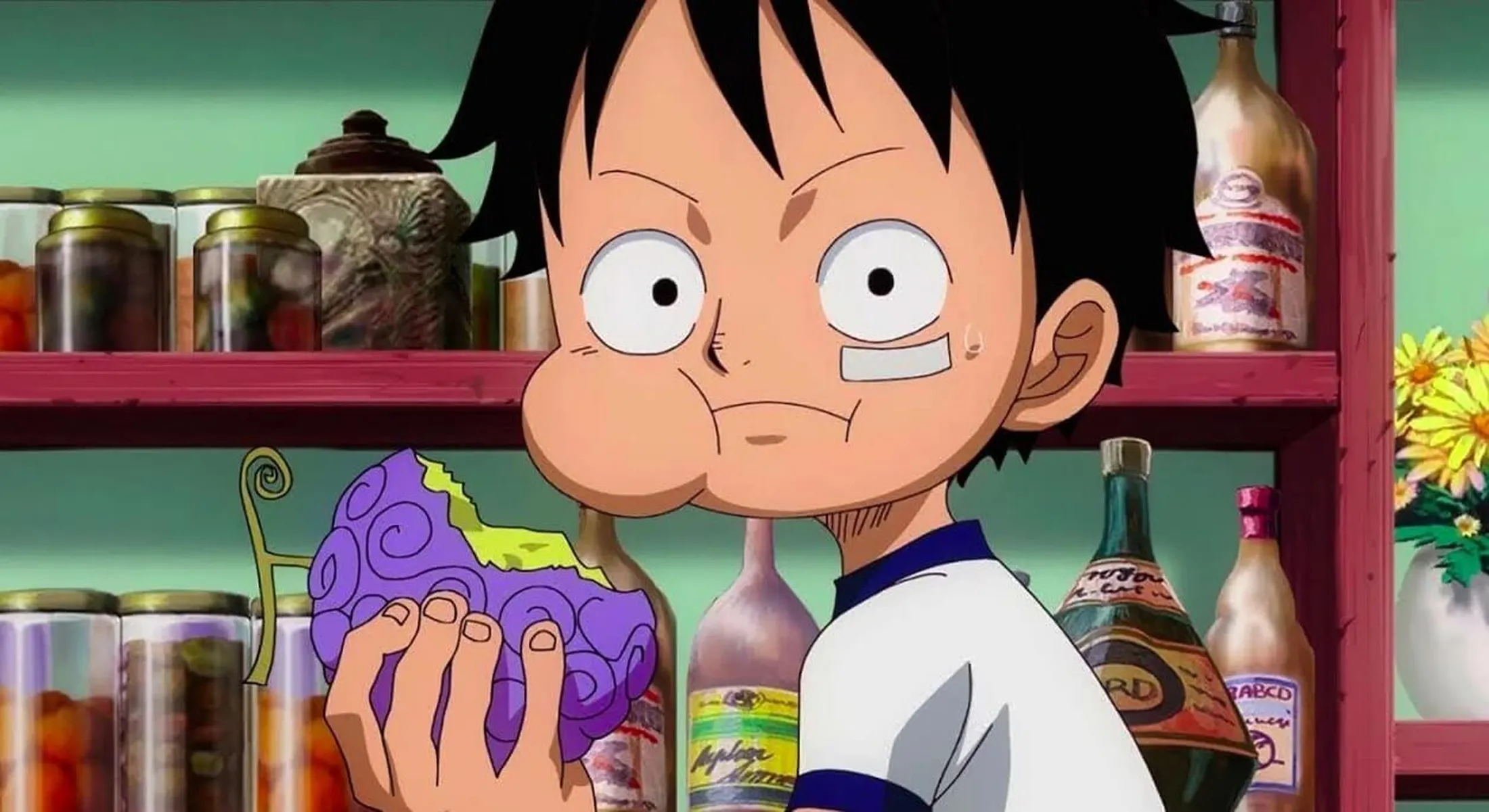 luffy comendo gomu gomu no mi