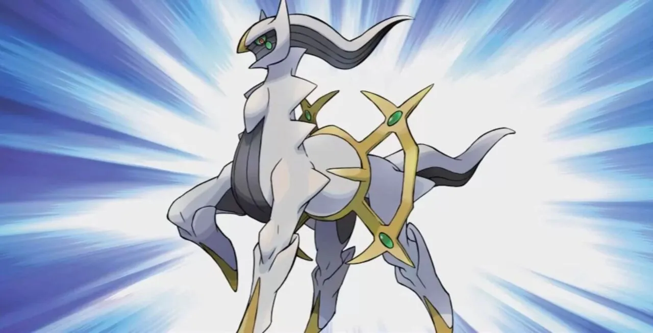 Arceus em pose imponente