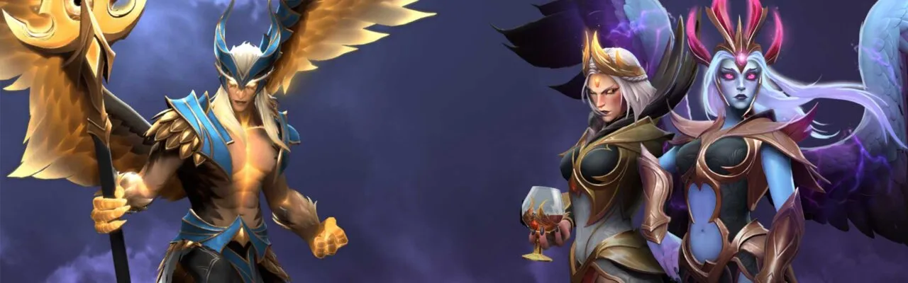 Imagem ilustrativa das arcanas de Vengefull e Sky de dota 2