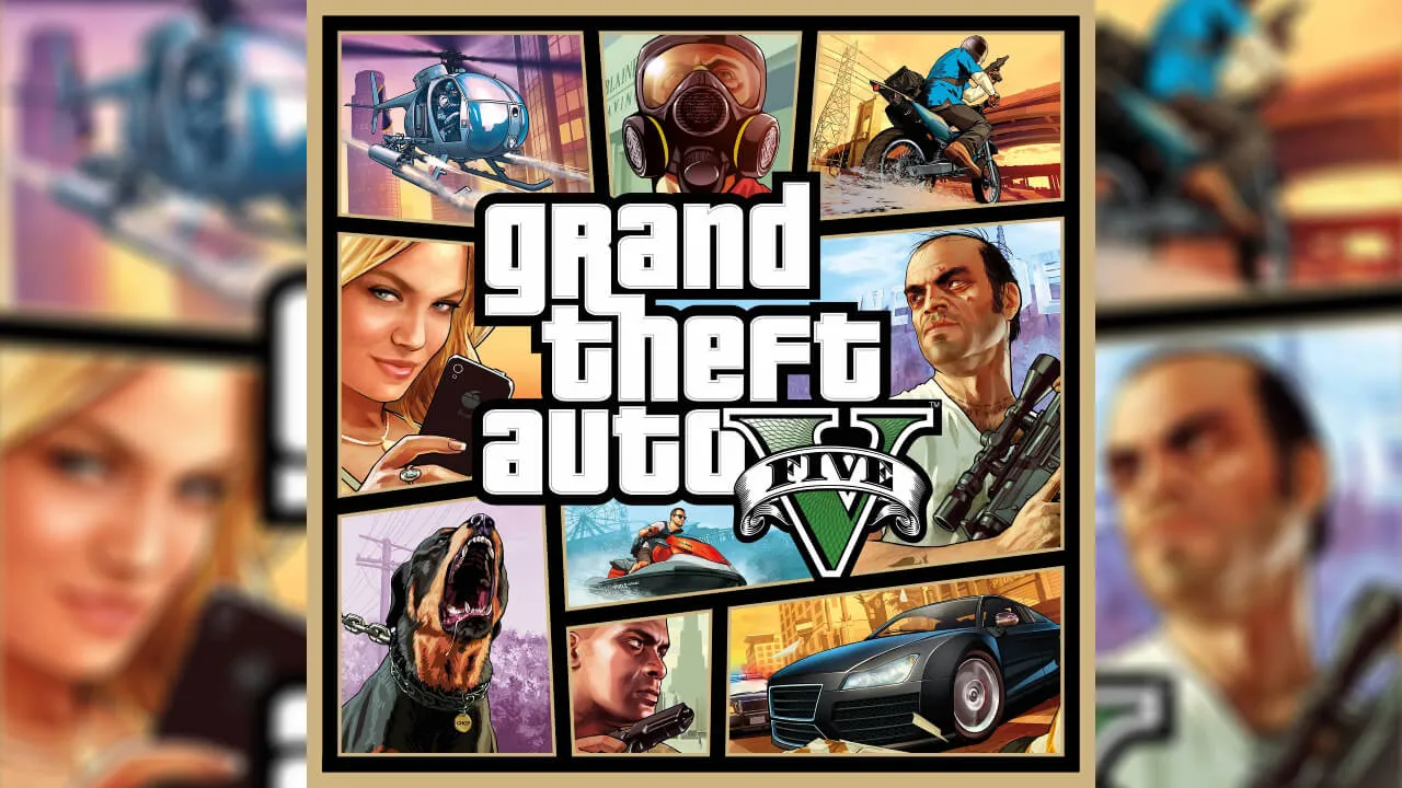 arte ilustração da capa de GTA V