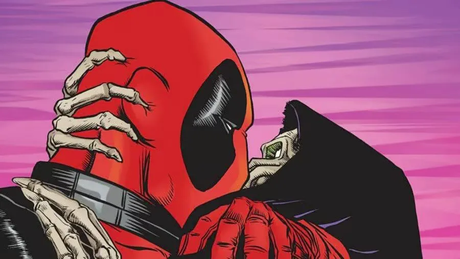 
Deadpool beijando Lady Death