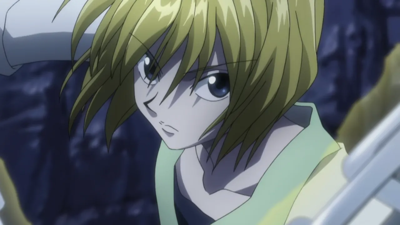 Kurapika usando seu hatsu - suas correntes.