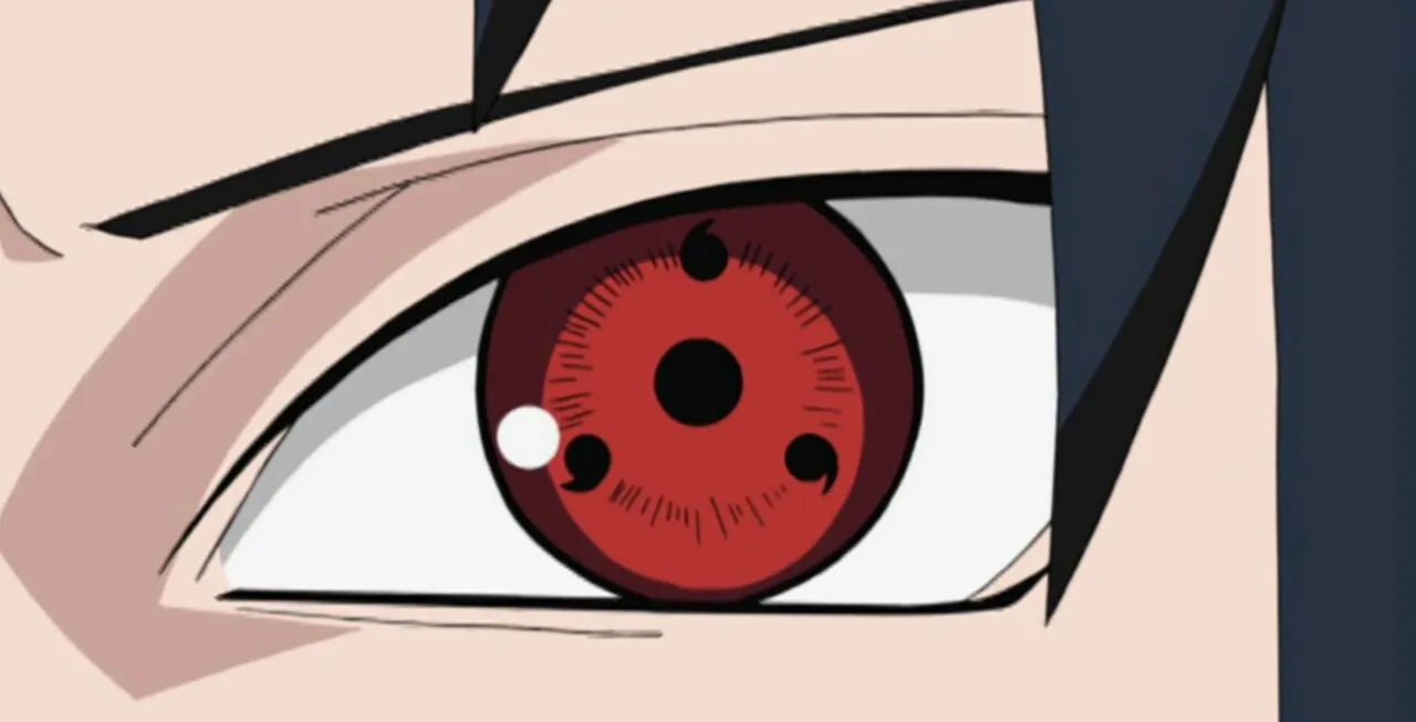 personagem com seu Sharingan base