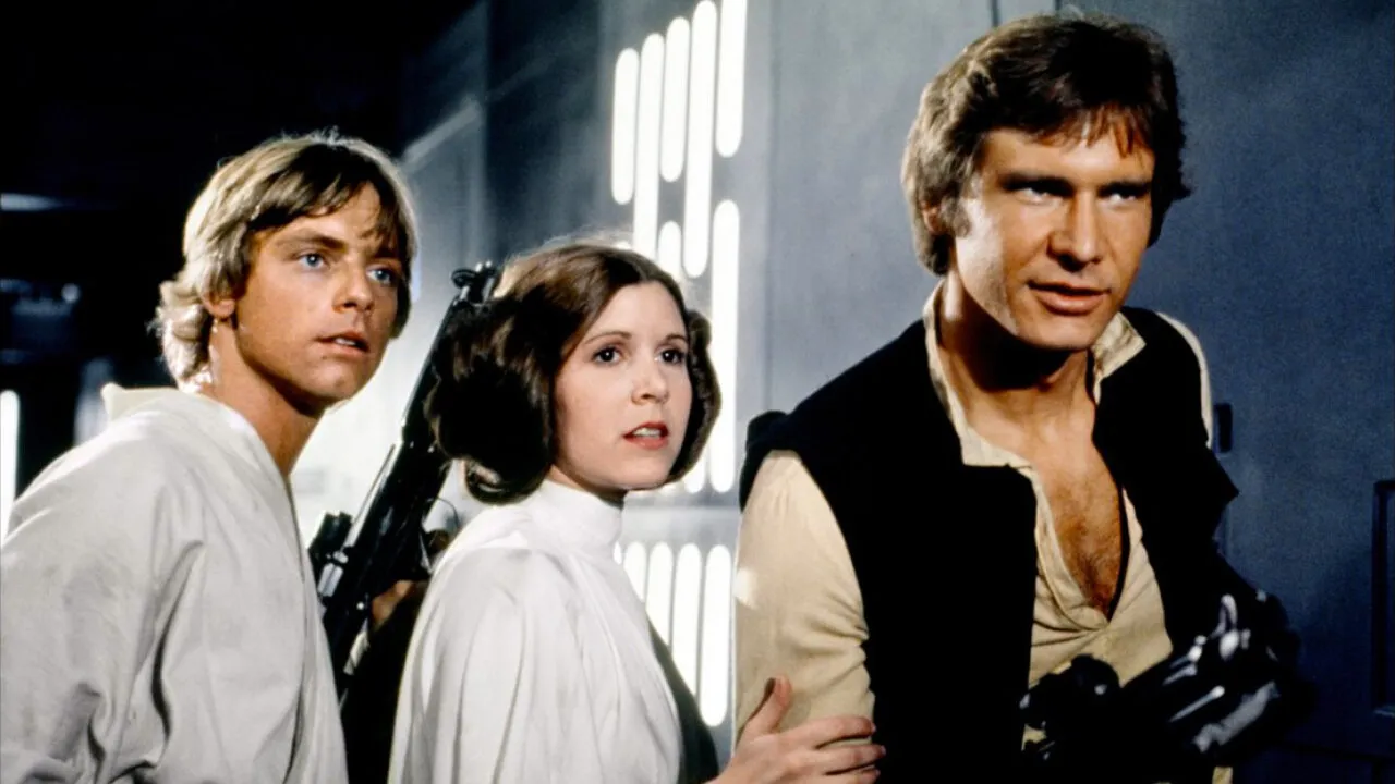 Luke, Leia e Han Solo, em Star Wars IV - Foto: Reprodução/Web