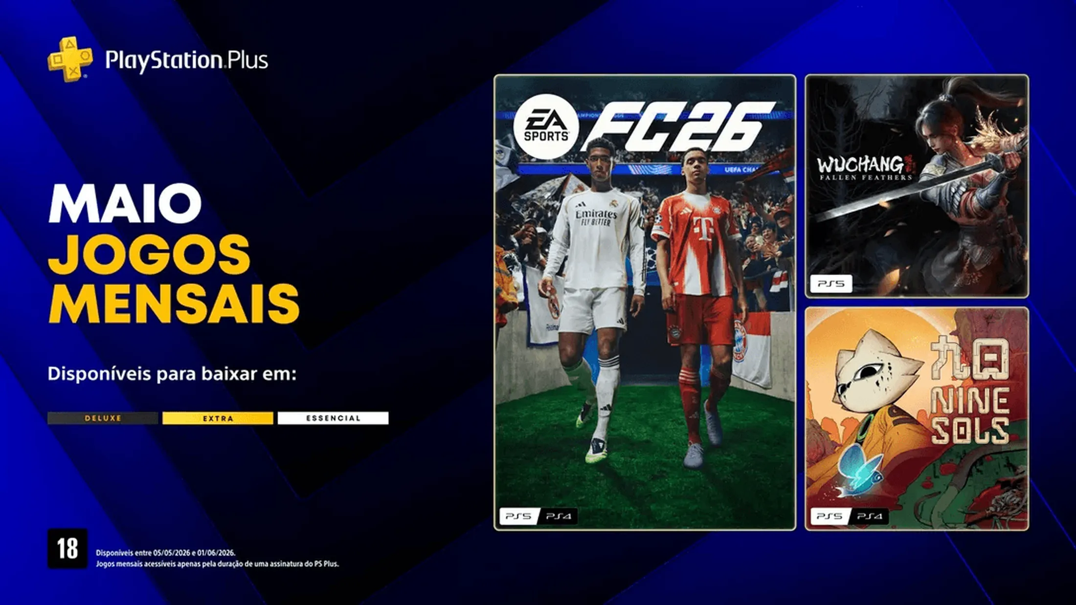 PS plus de maio de 2026 jogos