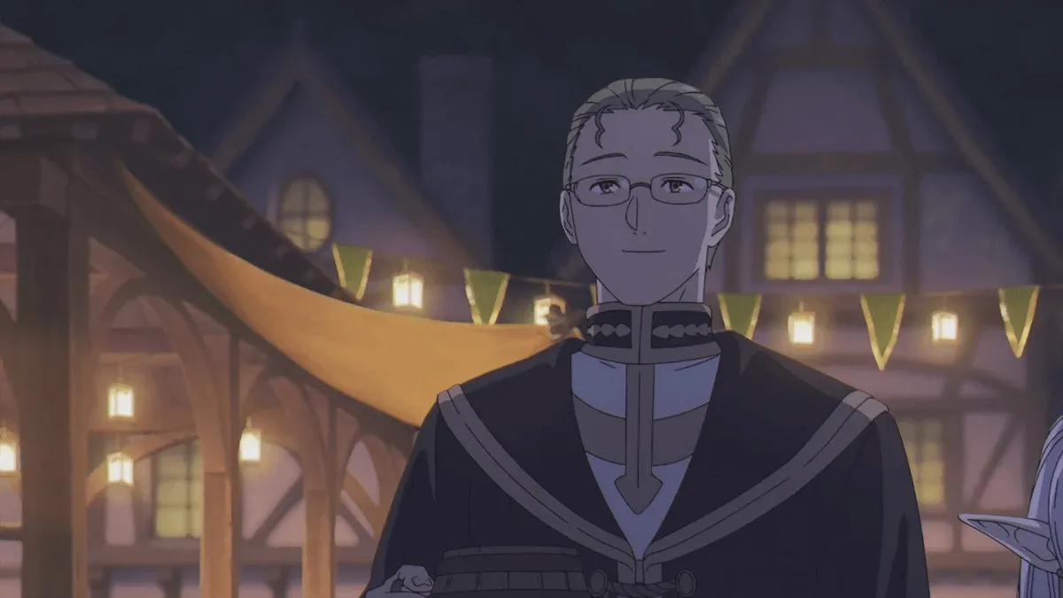 Heiter sorrindo com um copo na mão